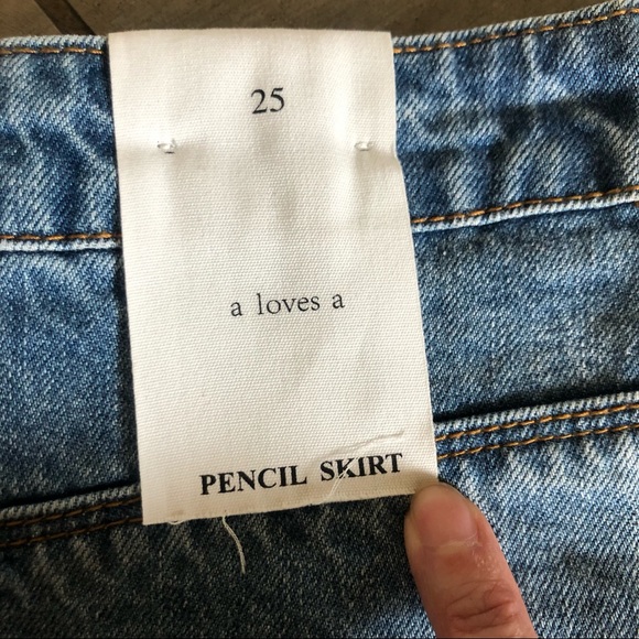A Loves A Pencil Denim Skirt - Picture 6 of 12